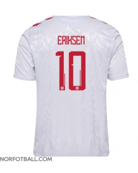 Billige Fotballdrakt Danmark Christian Eriksen #10 Replika Bortedrakt EM 2024 Kortermet